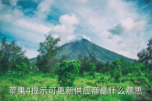 苹果4提示可更新供应商是什么意思