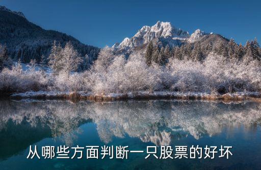 从哪些方面判断一只股票的好坏