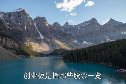 股票市场创业板指什么股，创业板指中有哪些个股